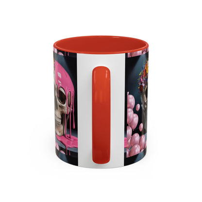 Dripping Skull Bloom Mug Accent Coffee Mug (11, 15oz)