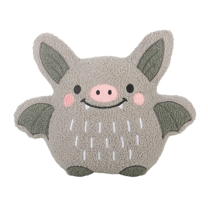 Cute Bat Bouclé Cushion – Witchy Halloween Home Décor