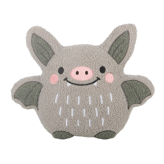 Cute Bat Bouclé Cushion – Witchy Halloween Home Décor