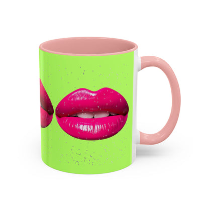 Hot Lips Neon Accent Coffee Mug (11, 15oz)