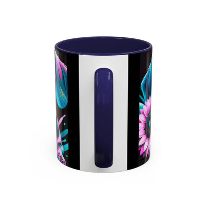 Dachshund Flower Mug Accent Coffee Mug (11, 15oz)