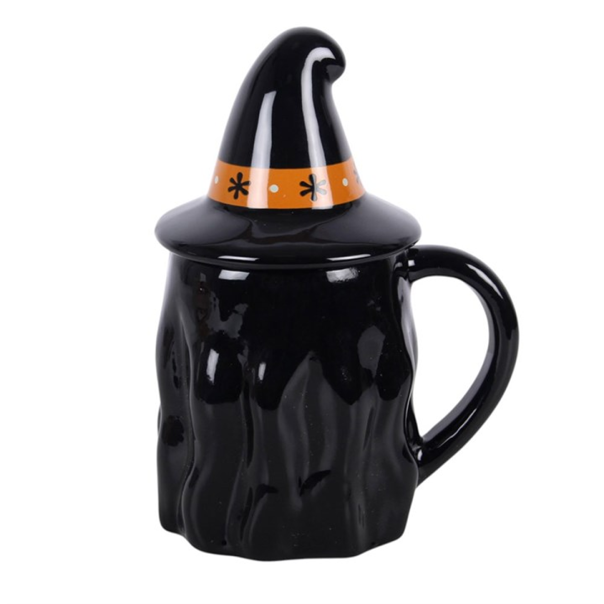 Witch Hat Lidded Mug – Black Halloween Witch Mug 350ml