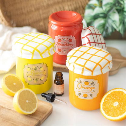 *Strawberry Jam Jar Ceramic Oil Burner and Wax Warmer (12/24)