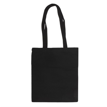 Checkerboard Print Polycotton Tote Bag with Enamel Heart Pin Badge