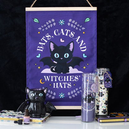 *Cute and Creepy Bat Cat Shaped Ceramic Oil Burner and Wax Warmer(12/24)
