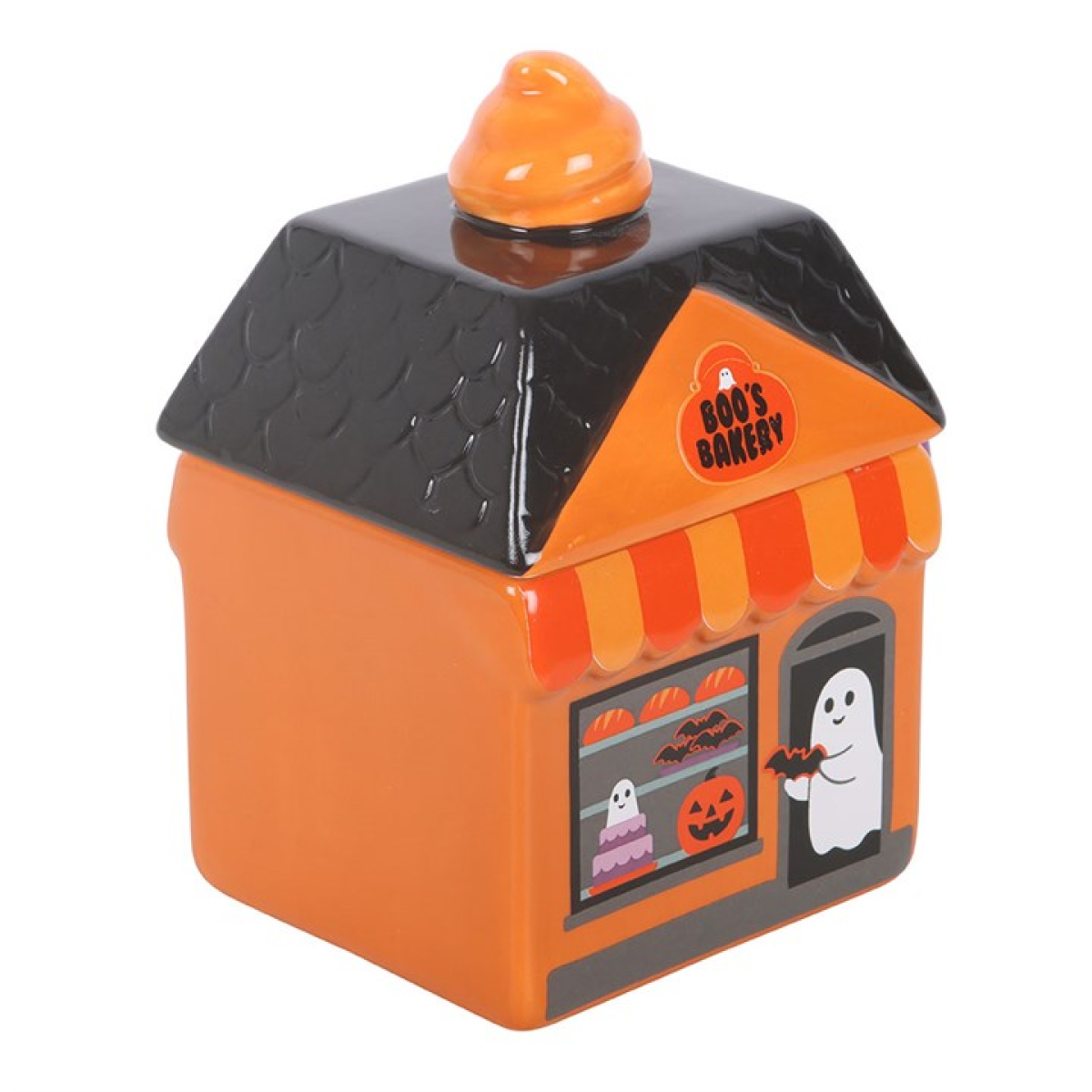 Boo’s Bakery Halloween Lidded Mug – 350ml Ceramic Spooky Mug