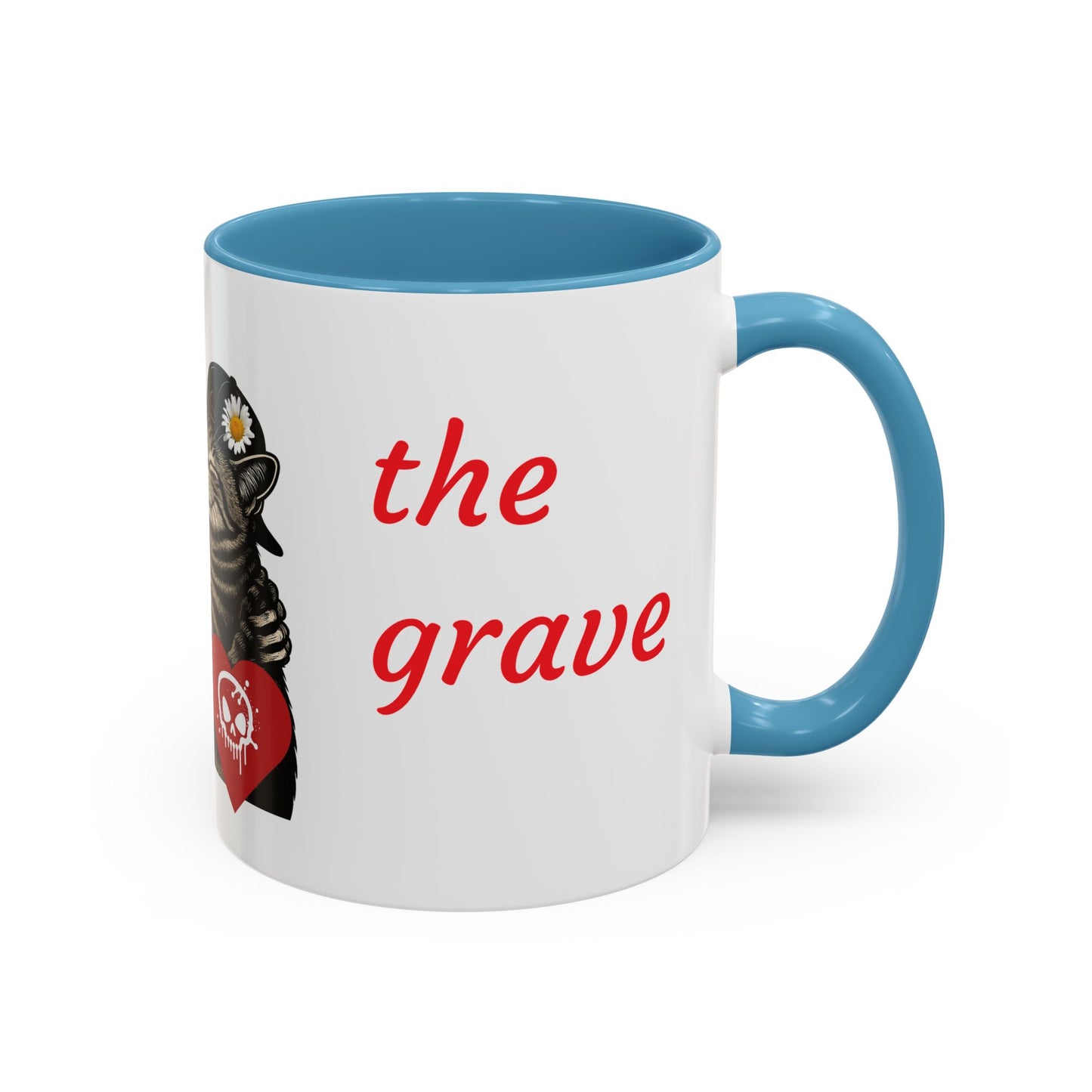Romantic Skull & Cat Coffee Mug - Perfect for Cat Lovers