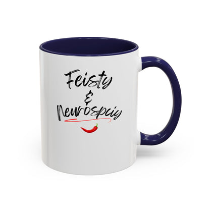 White Feisty And Neurospicy Accent Coffee Mug (11, 15oz)