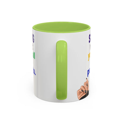 Colourful Accent Coffee Mug with Empowering Quote - Perfect for Gift Giving, Home Office, and Coffee Lovers