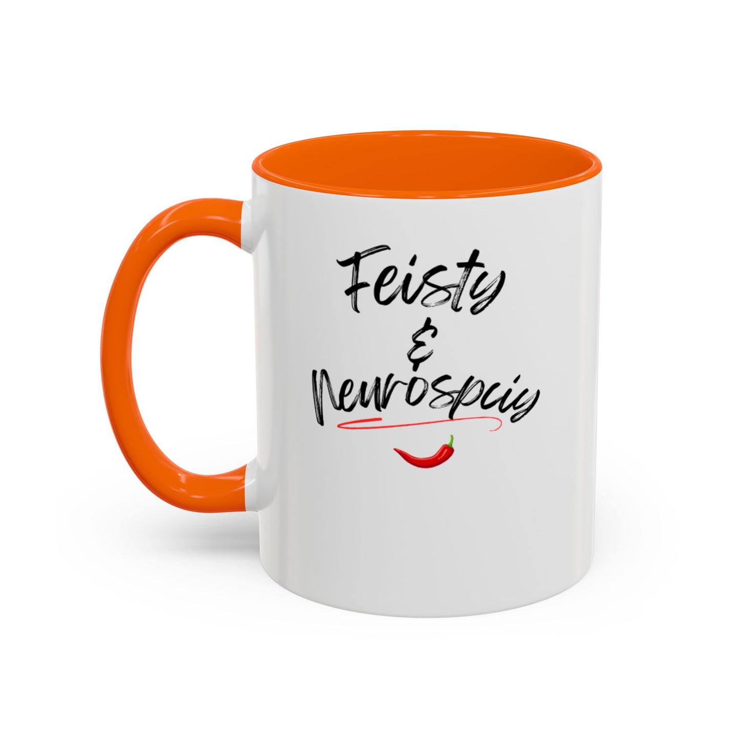 White Feisty And Neurospicy Accent Coffee Mug (11, 15oz)