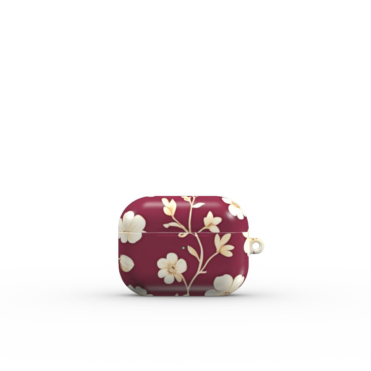 Burgundy Blossom Apple AirPods Tough Case
