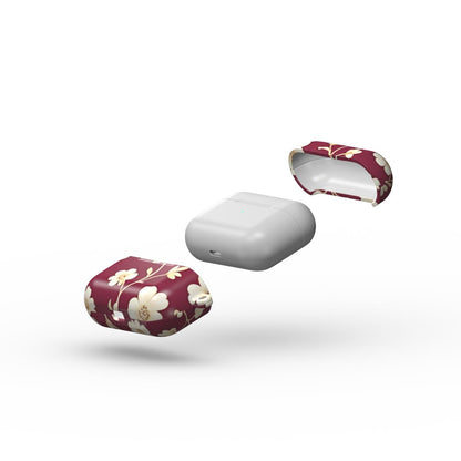 Burgundy Blossom Apple AirPods Tough Case