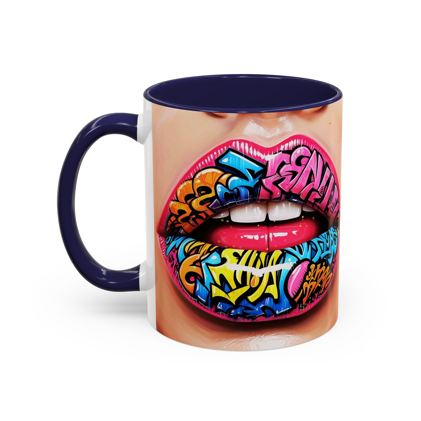 Graffiti Lips Accent Coffee Mug (11, 15oz)