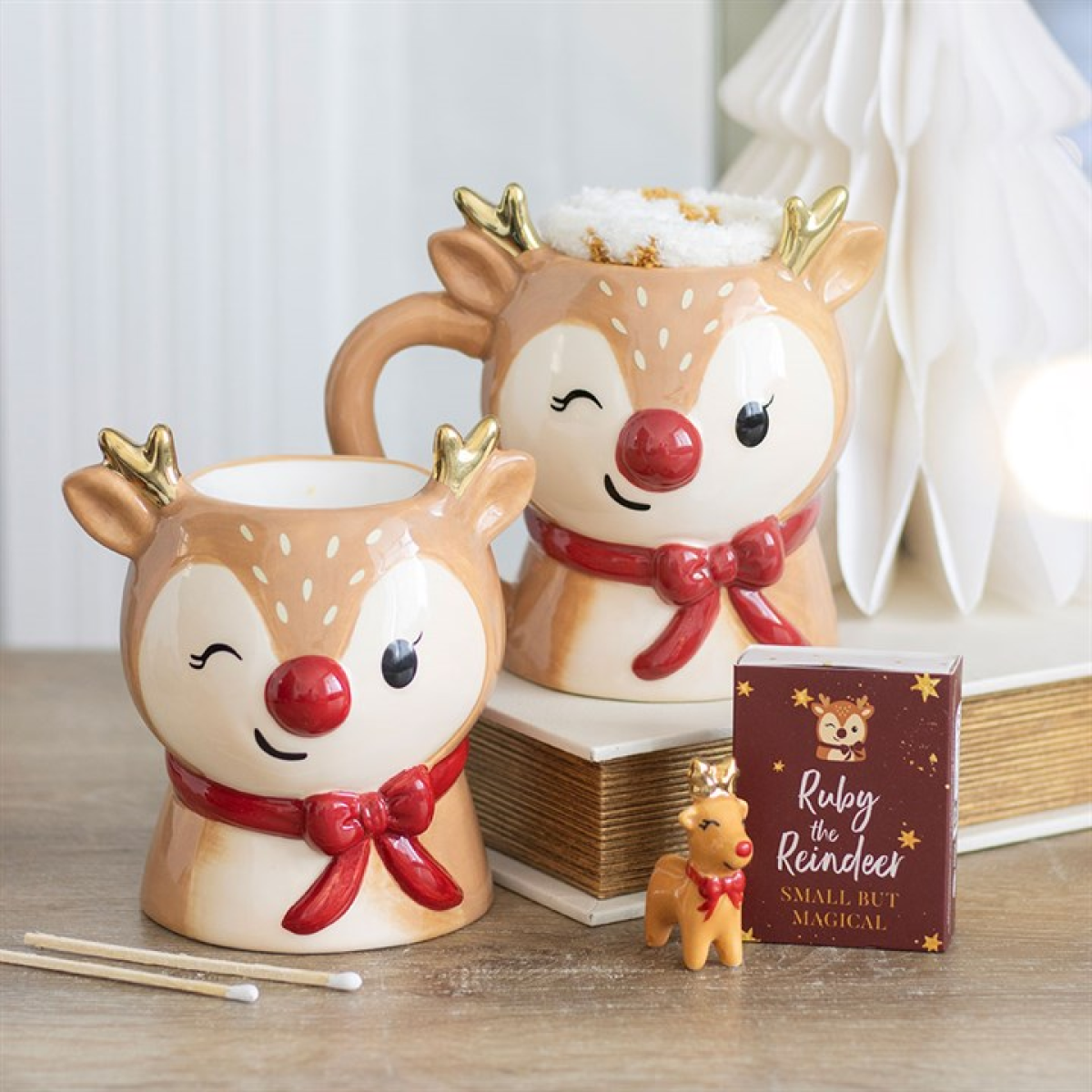 Ruby the Reindeer Mug & Fluffy Socks Christmas Gift Set