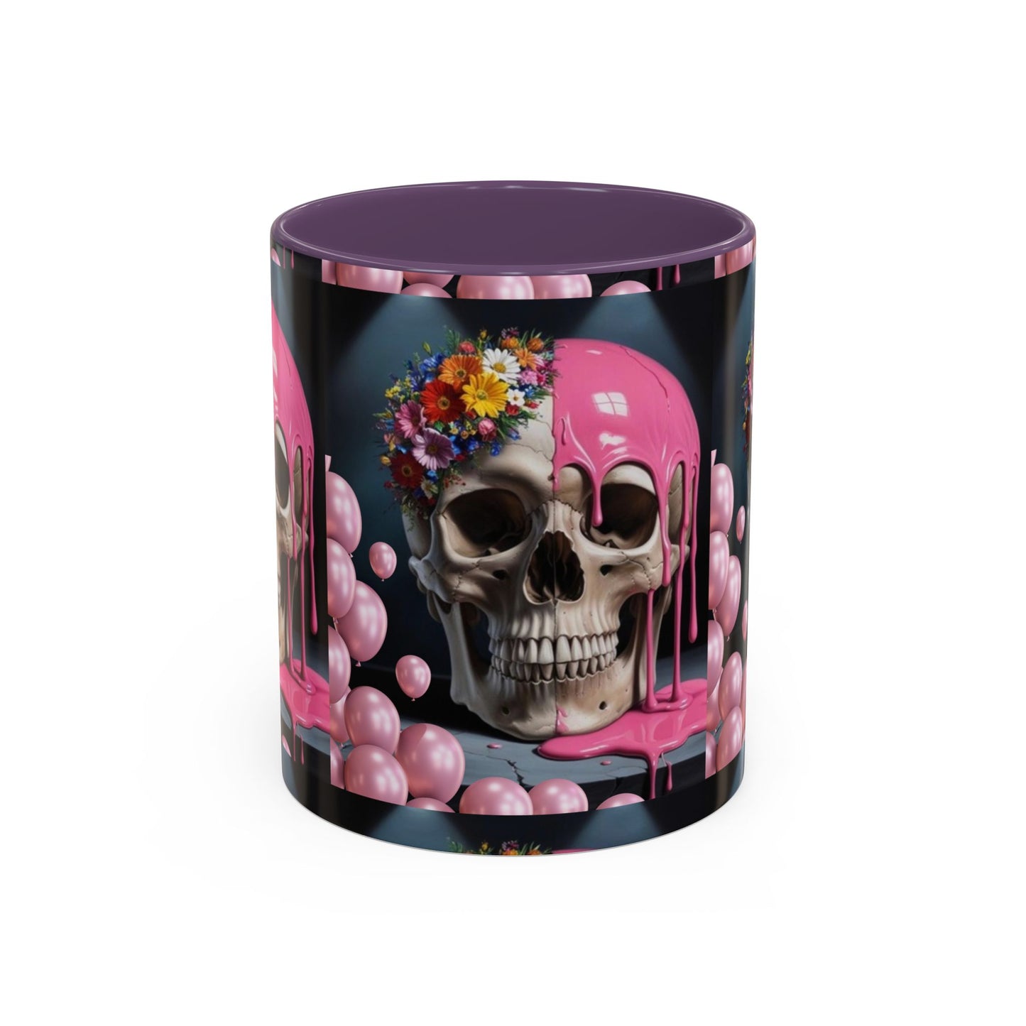 Dripping Skull Bloom Mug Accent Coffee Mug (11, 15oz)