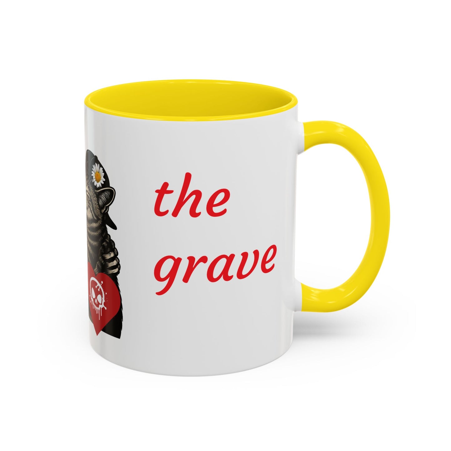 Romantic Skull & Cat Coffee Mug - Perfect for Cat Lovers