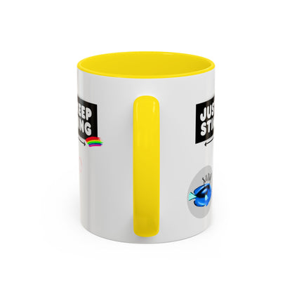 Just Keep Stimming Fish Accent Coffee Mug (11, 15oz)