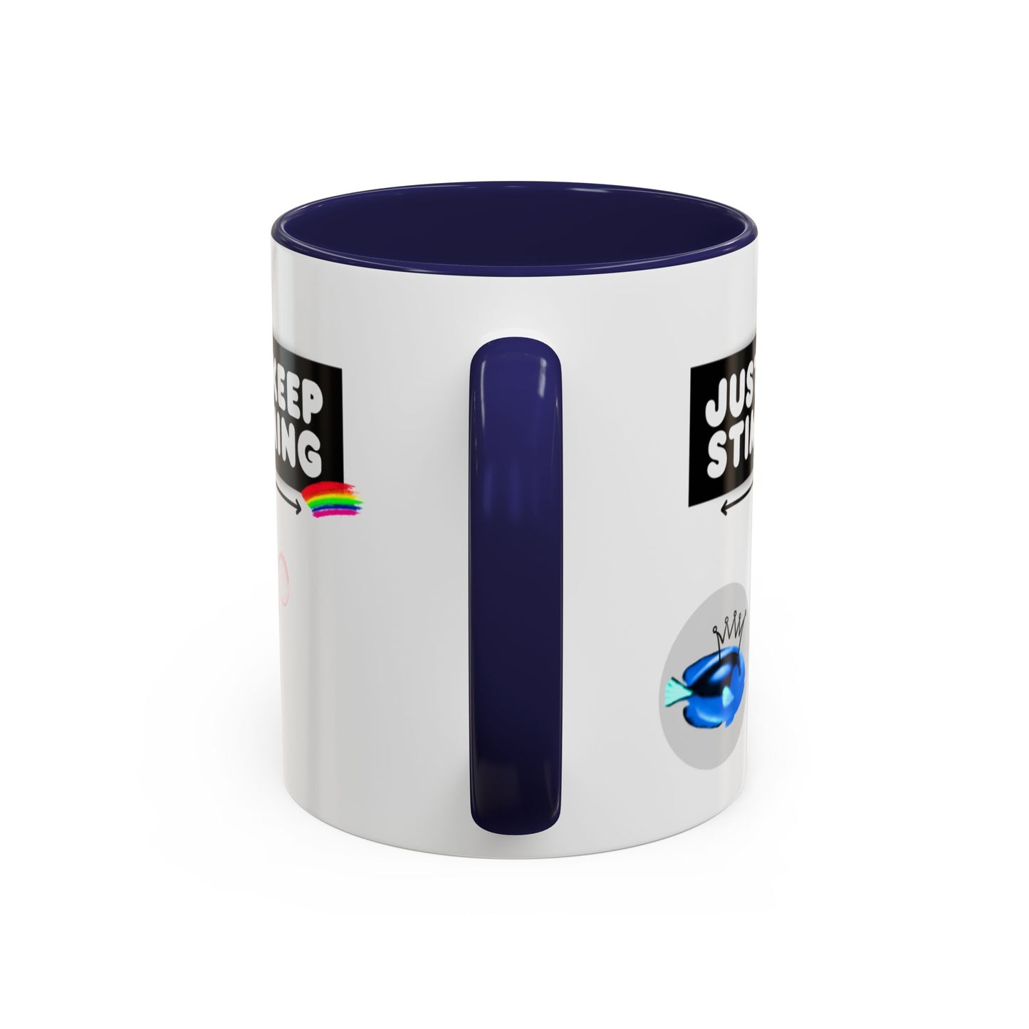 Just Keep Stimming Fish Accent Coffee Mug (11, 15oz)