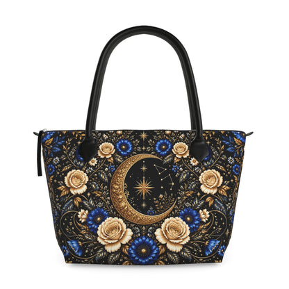 Midnight Bloom Celestial Designer Tote Bag