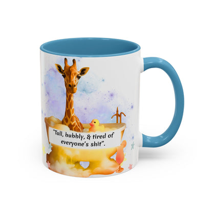 Giraffe Humour Accent Coffee Mug - Funny Gift, Quirky Kitchen Decor, Ideal for Birthdays, Christmas, Office