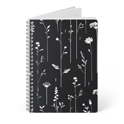 Floral Wirobound Notebook - A5 Softcover Journal for Writers, Artists, Students, Gifts, and Notetaking
