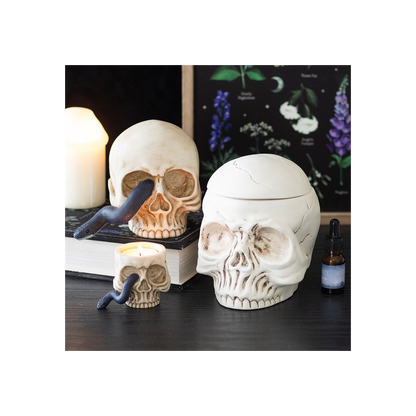 Skull & Snake Tealight Holder – Gothic Candle Holder