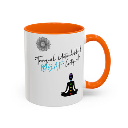 Tranquil Meditation Coffee Mug | Mindfulness Gift, Yoga Lover Mug, Wellness Decor, Personalized Tea Cup, Chakra Coffee Mug