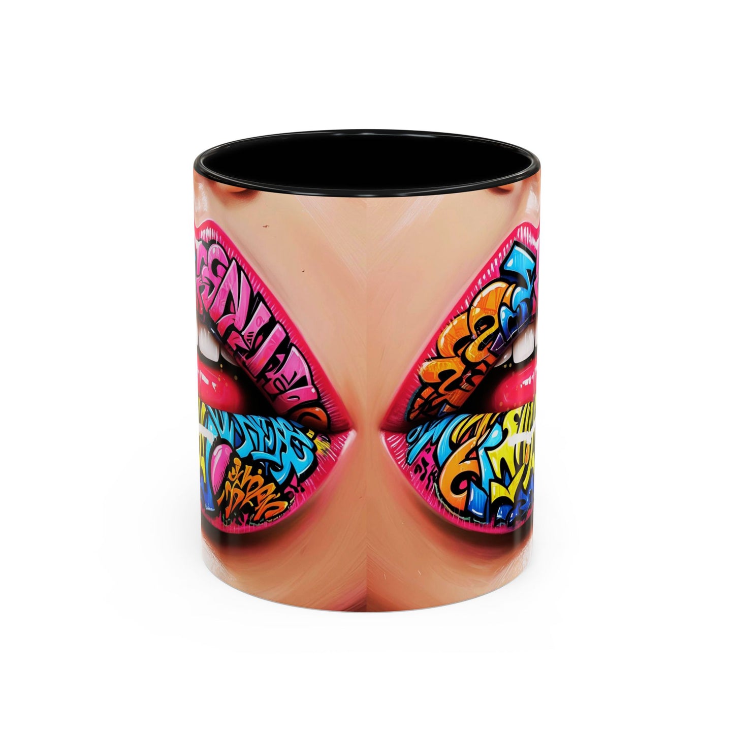 Graffiti Lips Accent Coffee Mug (11, 15oz)