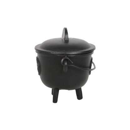 Cast Iron Witch Cauldron with Pentagram – 11cm