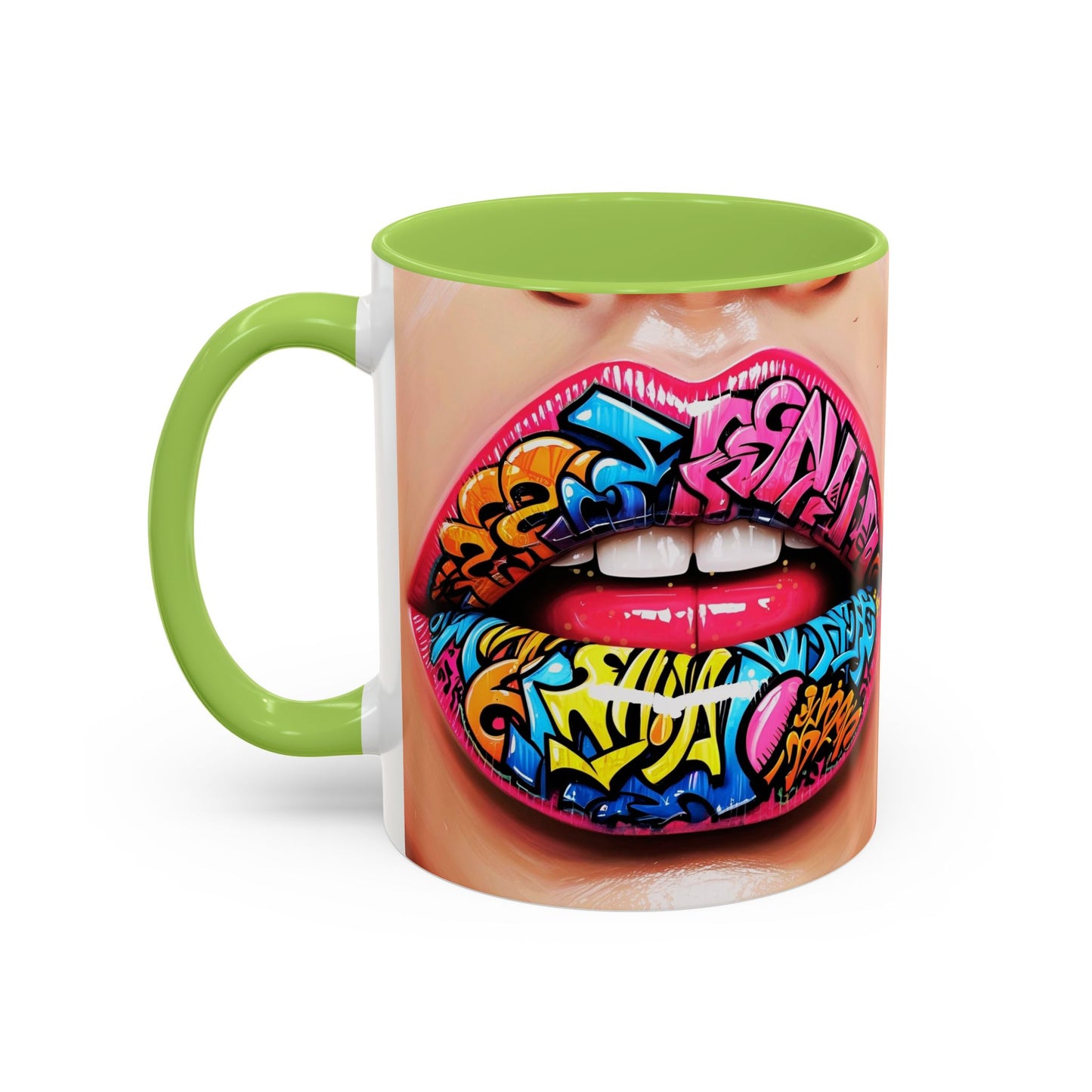 Graffiti Lips Accent Coffee Mug (11, 15oz)
