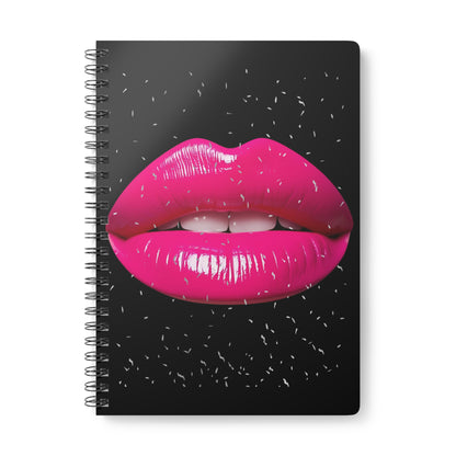 Glam Lip Wirobound Notebook, A5 Journal for Creatives, Stylish Sketchbook, Unique Gift for Artists, Trendy Office Supplies, Perfect [...]