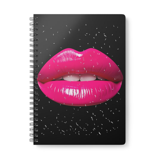 Glam Lip Wirobound Notebook, A5 Journal for Creatives, Stylish Sketchbook, Unique Gift for Artists, Trendy Office Supplies, Perfect [...]