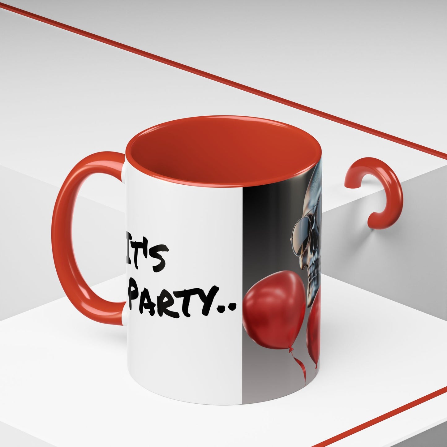 Skeleton Party Time Accent Coffee Mug (11, 15oz)