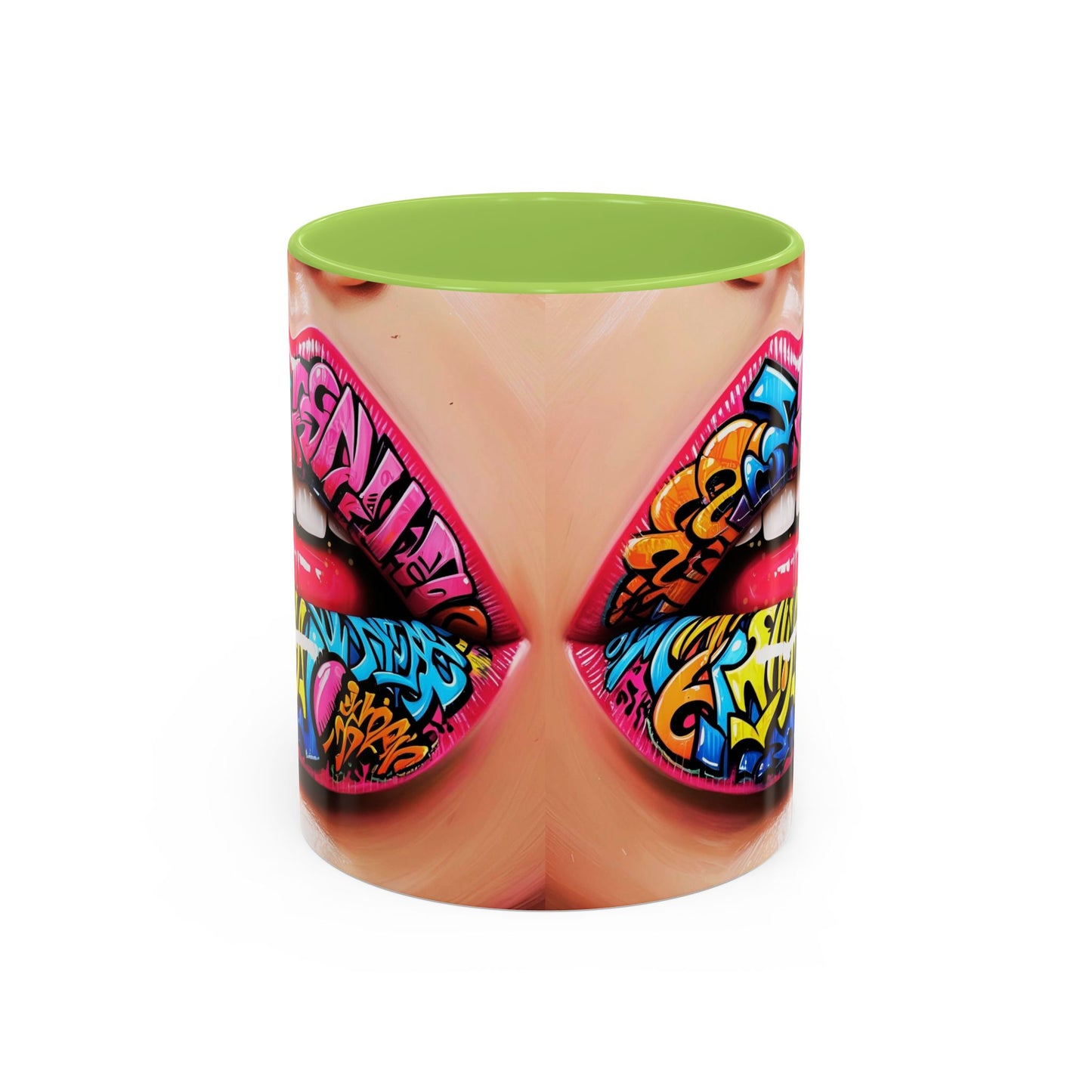 Graffiti Lips Accent Coffee Mug (11, 15oz)