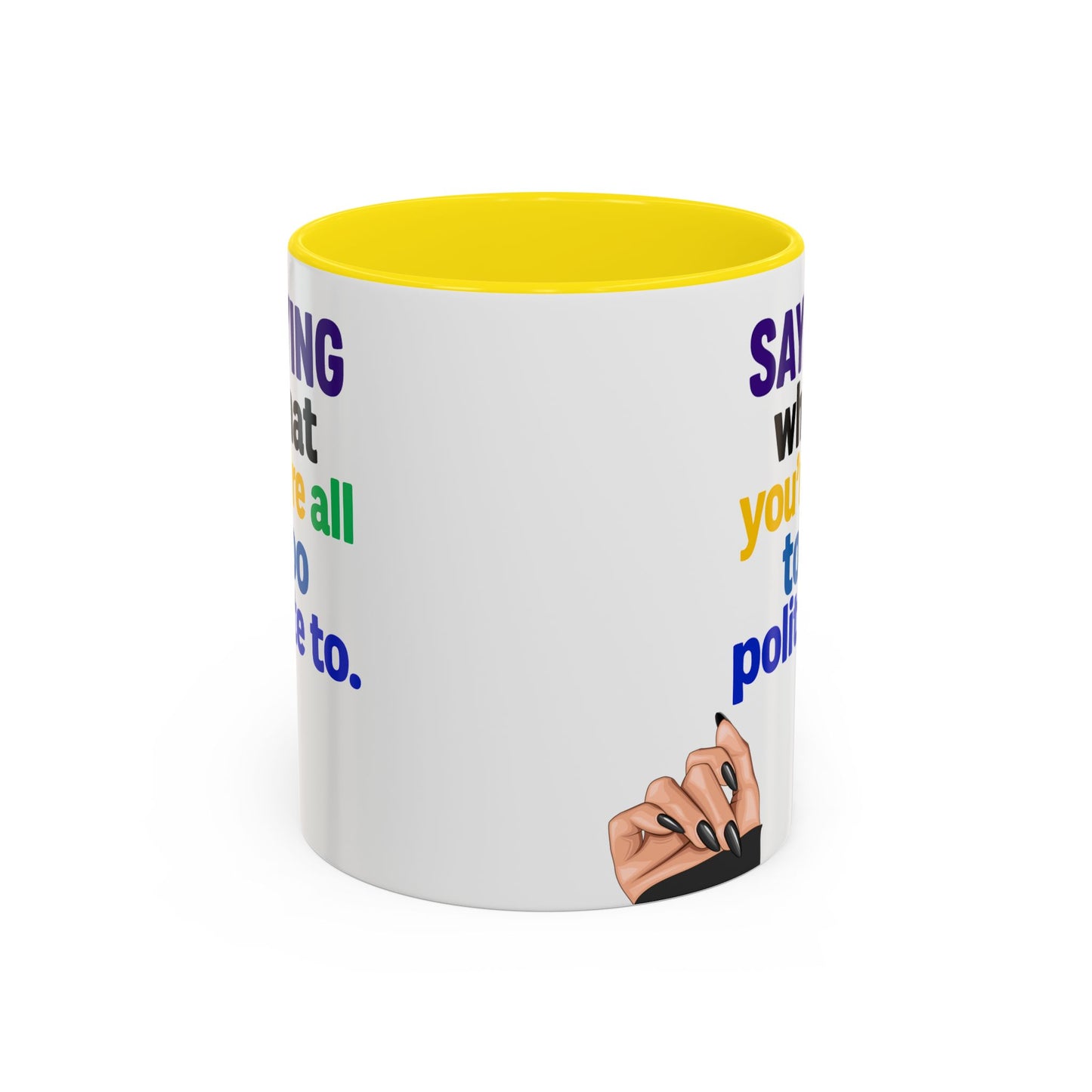 Colourful Accent Coffee Mug with Empowering Quote - Perfect for Gift Giving, Home Office, and Coffee Lovers