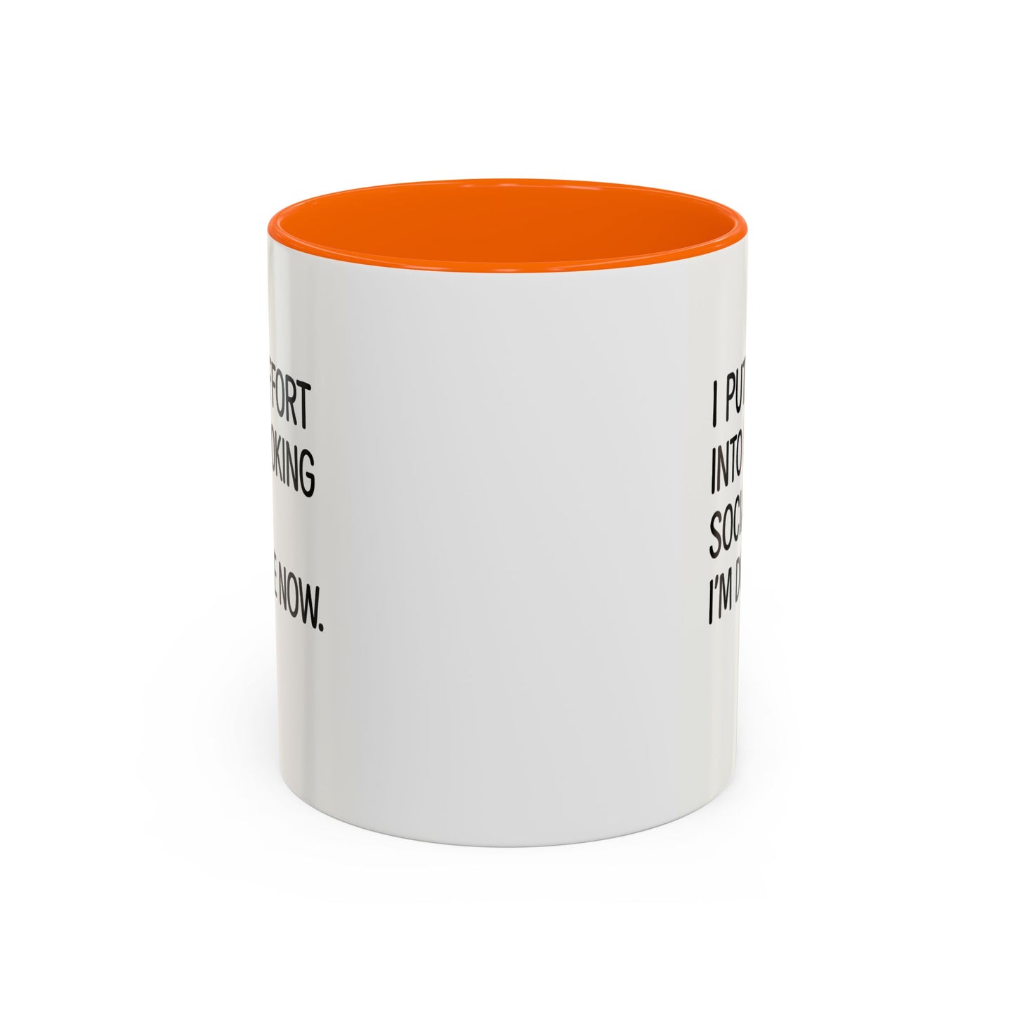Funny Social Coffee Mug for Introverts, Unique Gift for Friends, Office Humour Mug, Black Accent Mugs, Sarcastic Coffee Cup