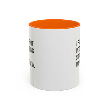 Funny Social Coffee Mug for Introverts, Unique Gift for Friends, Office Humour Mug, Black Accent Mugs, Sarcastic Coffee Cup