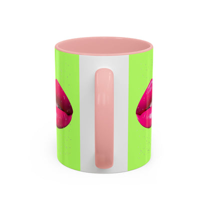 Hot Lips Neon Accent Coffee Mug (11, 15oz)