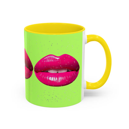 Hot Lips Neon Accent Coffee Mug (11, 15oz)