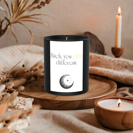 Glow Different 200g Black Candle ‘Dark Noir’