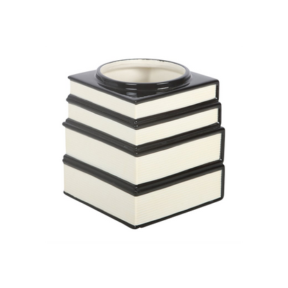 Black Cat Magick Book Stack Vase – Witchy Gothic Décor