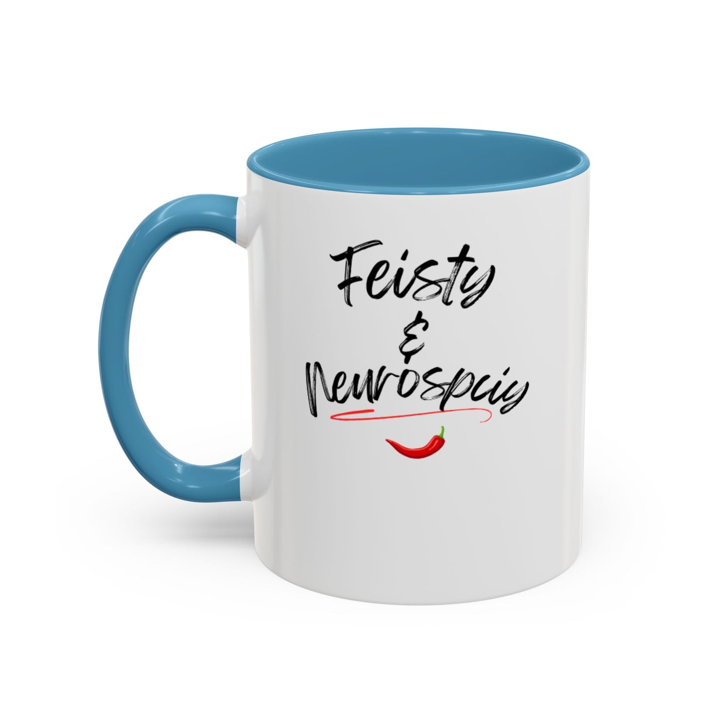 White Feisty And Neurospicy Accent Coffee Mug (11, 15oz)