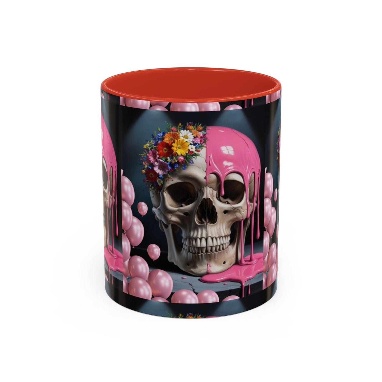 Dripping Skull Bloom Mug Accent Coffee Mug (11, 15oz)