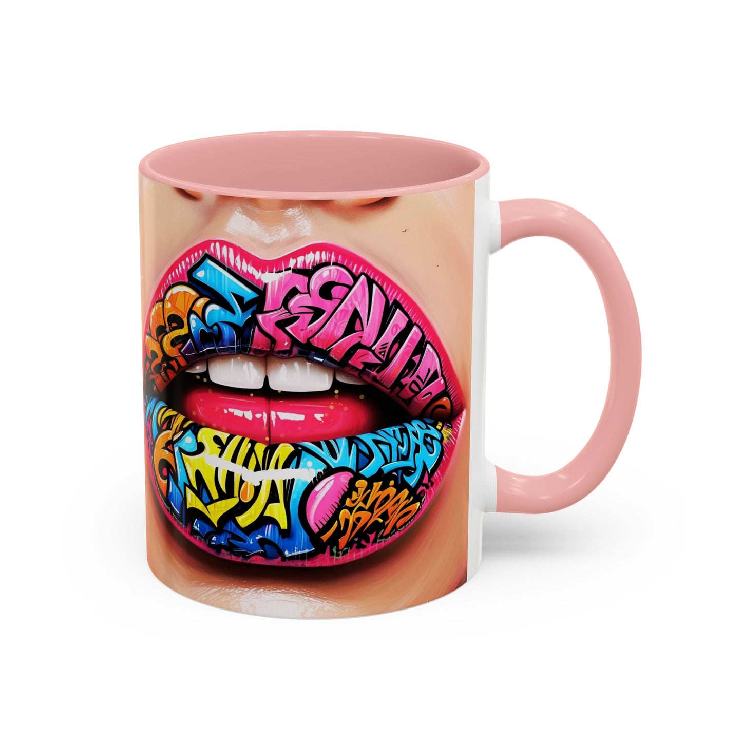 Graffiti Lips Accent Coffee Mug (11, 15oz)