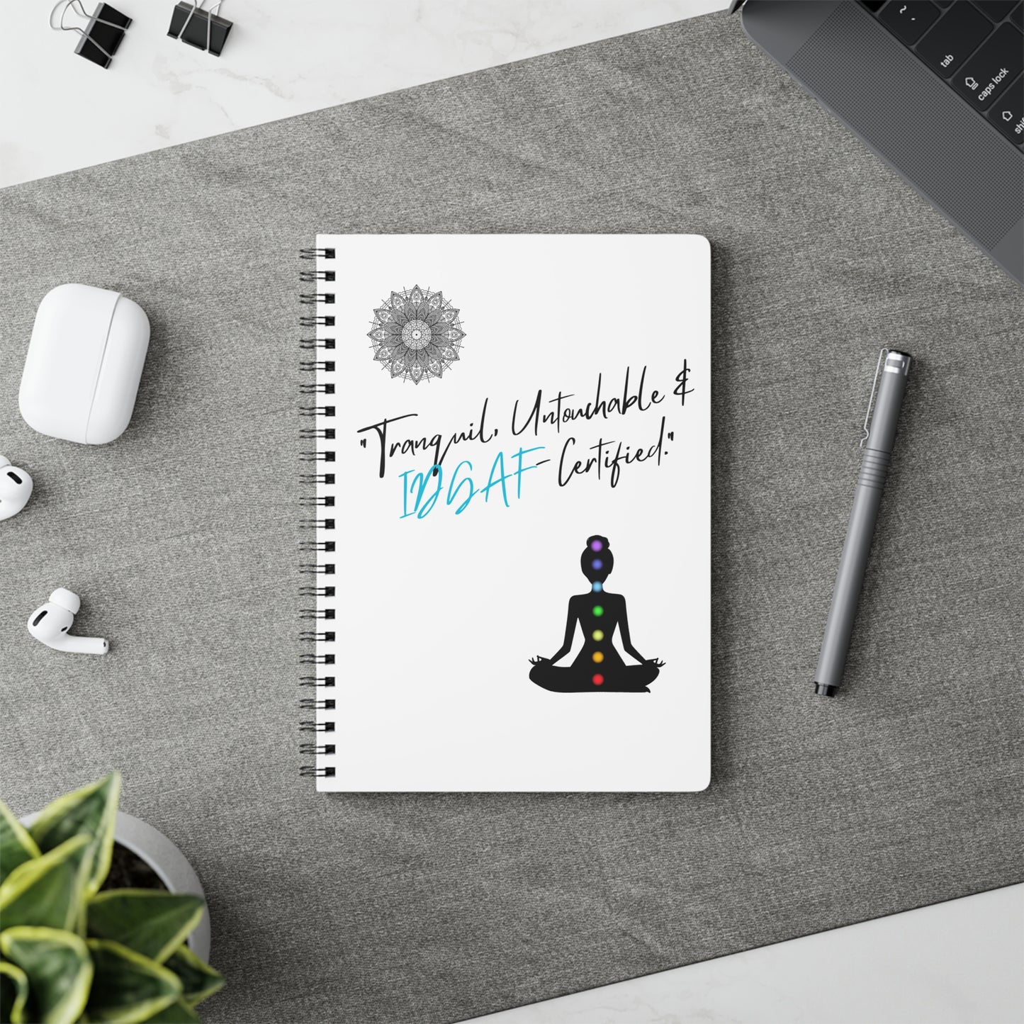 Meditation Notebook, Tranquil & Untouchable Design, Mindfulness Journal, Gratitude Log, Self-Care Gift