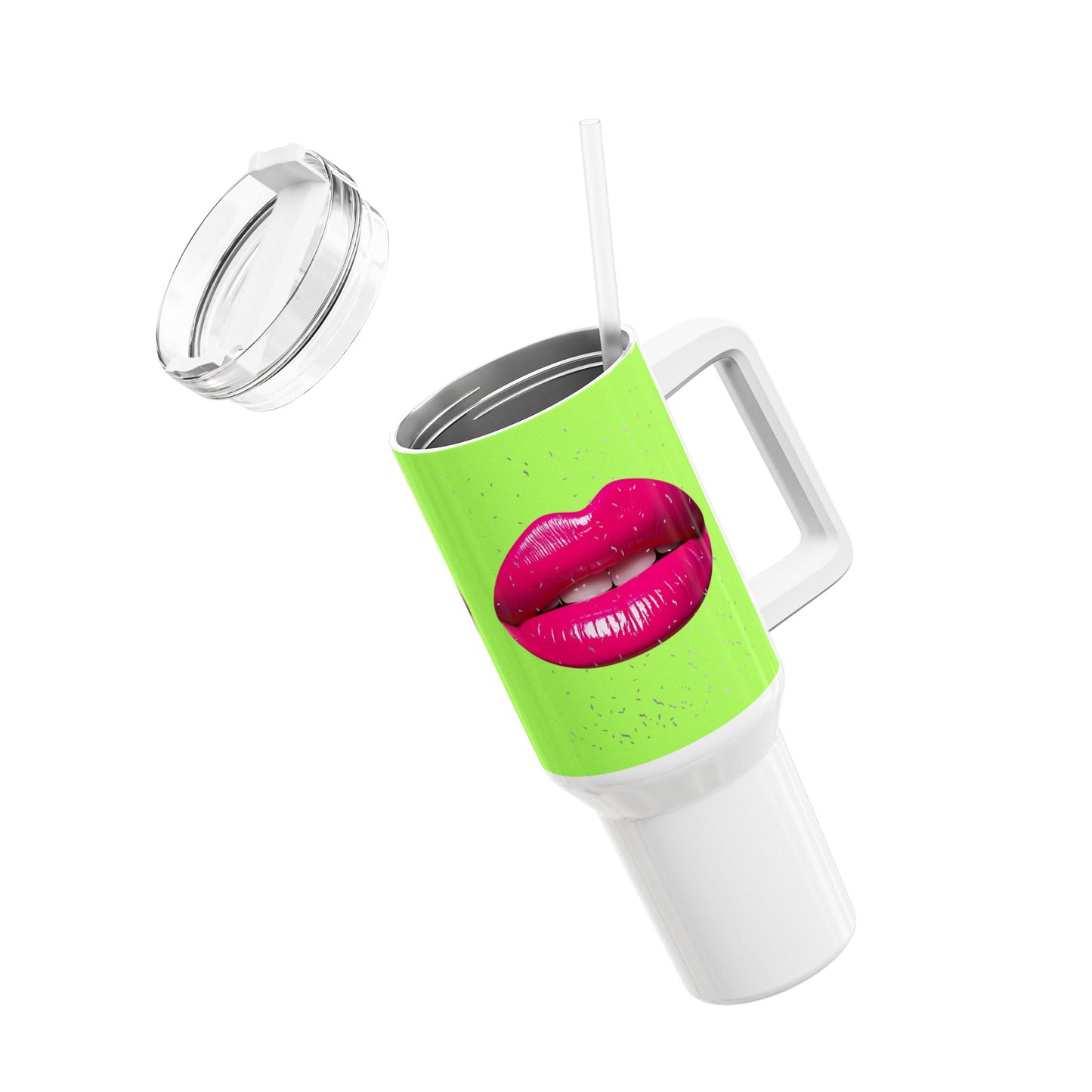 Colourful Kiss Tumbler – 40oz Fun Travel Mug for Girls | Chic Drinkware, Great Gift for Friends, Bright Party Accessor