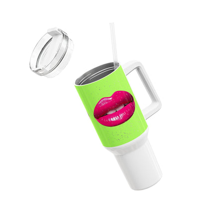 Colourful Kiss Tumbler – 40oz Fun Travel Mug for Girls | Chic Drinkware, Great Gift for Friends, Bright Party Accessor