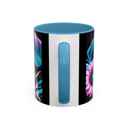 Dachshund Flower Mug Accent Coffee Mug (11, 15oz)