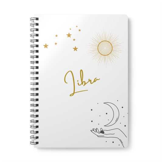 Astrology Inspired Wirobound Notebook, Libra Journal, Astrology Gifts, Sketchbook, Celestial Planner