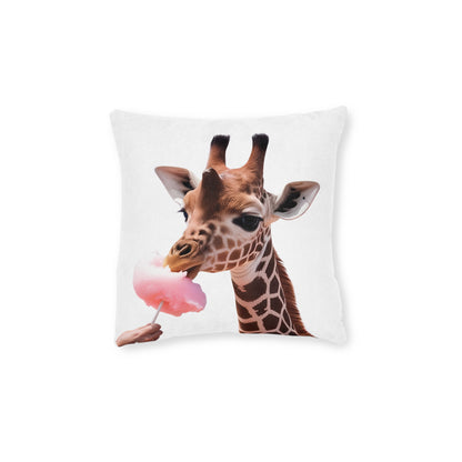Whimsical Giraffe Square Cushion, Cute Animal Decor, Kids Room Accent, Fun Home Accessories, Great Gift for Animal Lovers